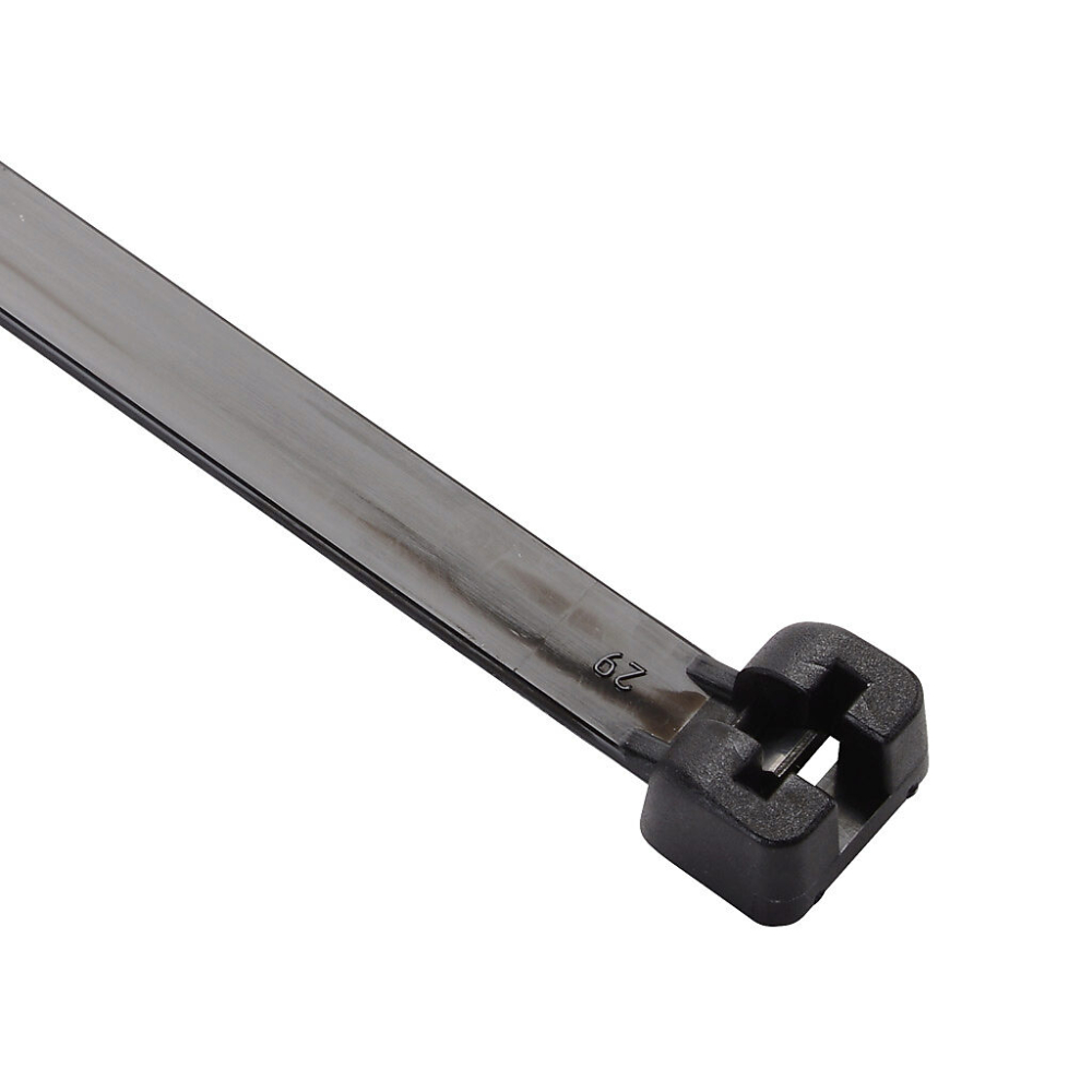 Coliere din plastic, poliamida 6.6, negru, 186 x 4.5 mm, 100 bucati