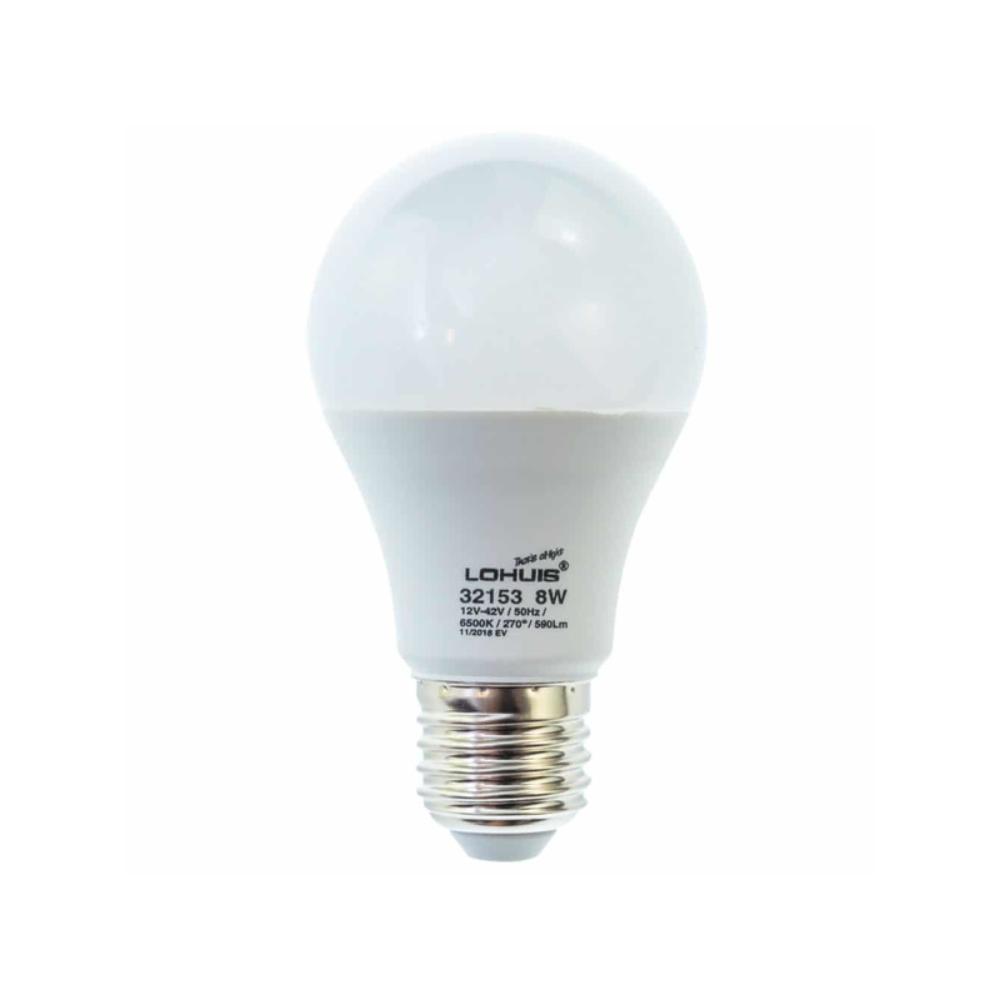 Becul LED Lohuis, normal, E27, 24 V, 8 W, 880 lm, lumina rece 6500 K