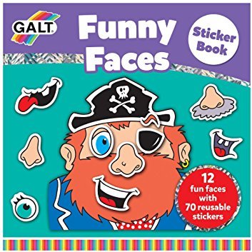 Carte cu abtibilduri GALT Funny Faces