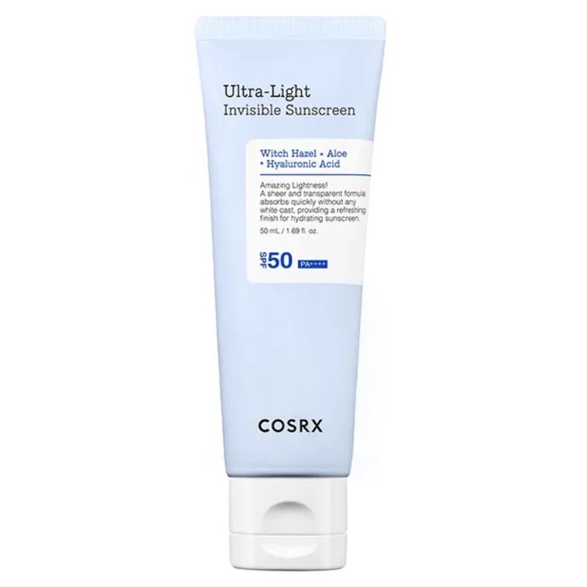 Crema pentru protectie solara cu SPF 50 PA++++ Ultra-Light Invisible Sunscreen Cosrx, 50 ml
