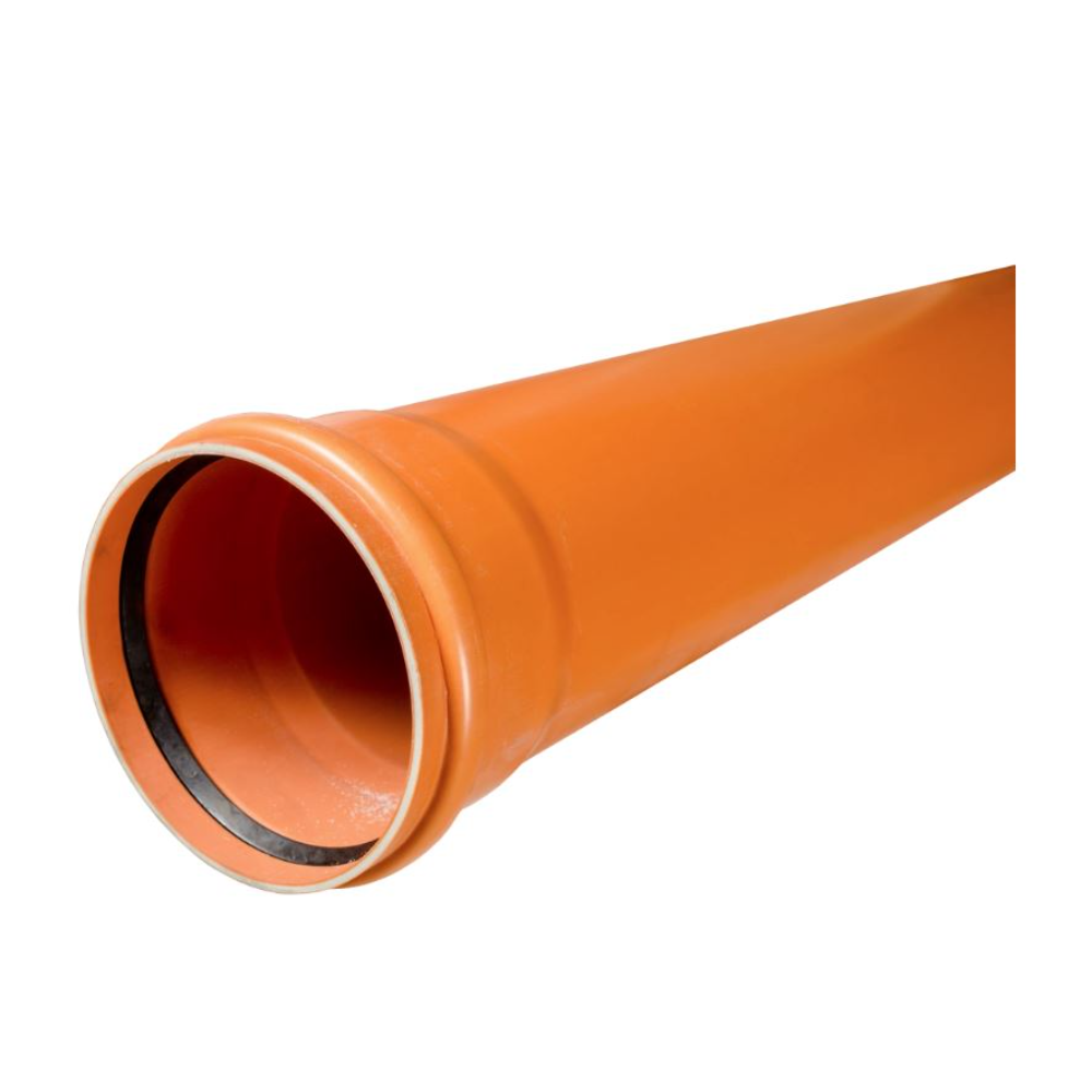 Teava PVC SN4 Valrom, canalizare exterioara, cu mufa si garnitura, diametru 160 mm, 6 m