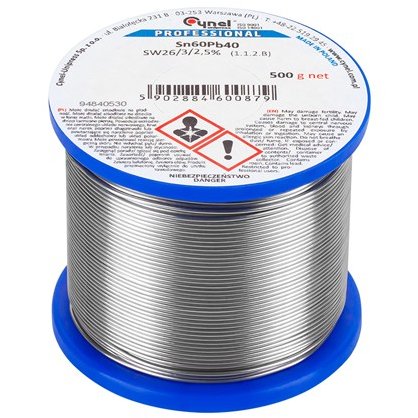 Rola Fludor SN60PB40 Cynel 1.5mm 500g Gri
