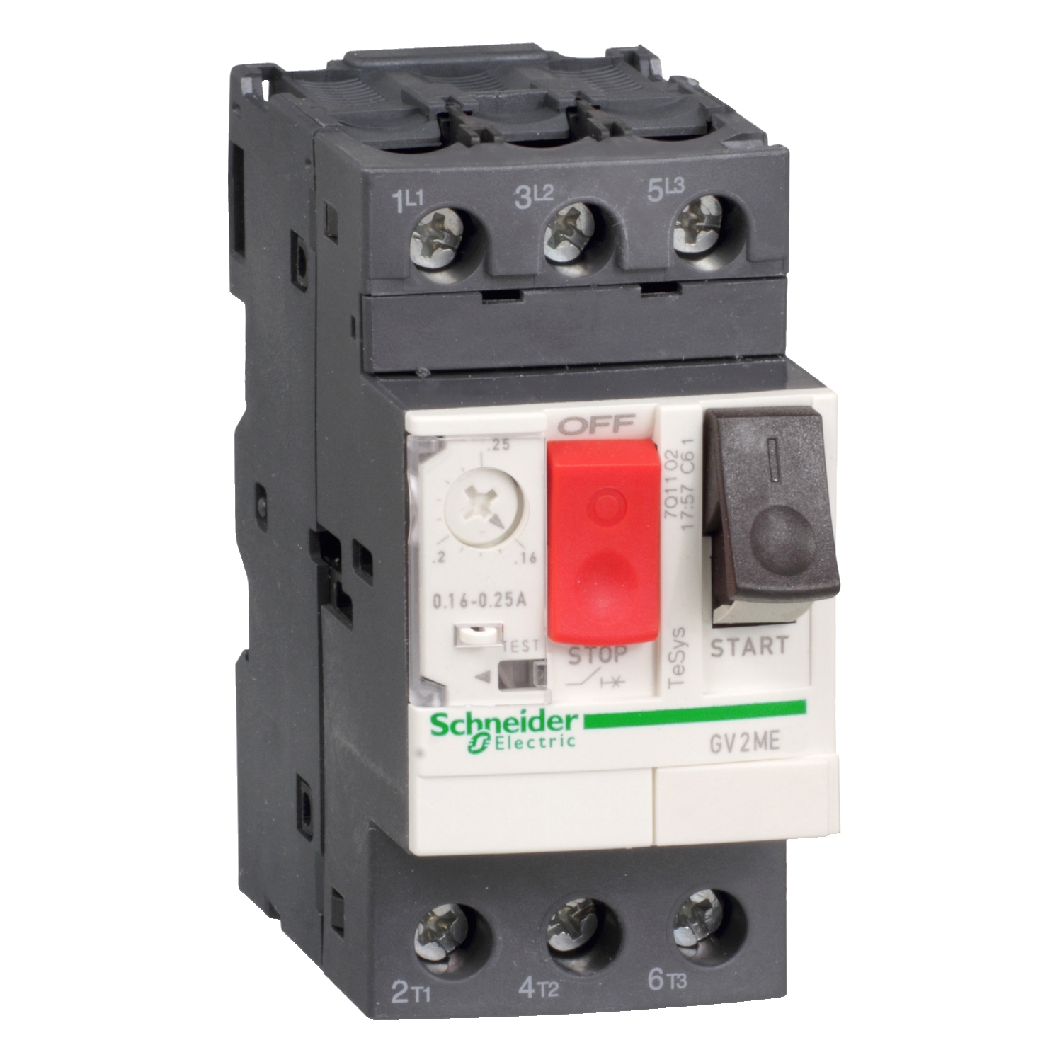 Intrerupator automat motor TeSys GV2 ,3P, Schneider GV2ME04AP, 0,4-0,63A