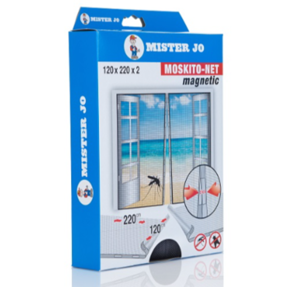 Plasa anti instecte magnetica, poliester, negru, 120 x 220 cm