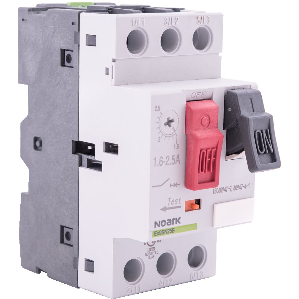 Intreruptor automat pentru protectia motoarelor 3P 1-1.6A, cu butoane Noark 108945