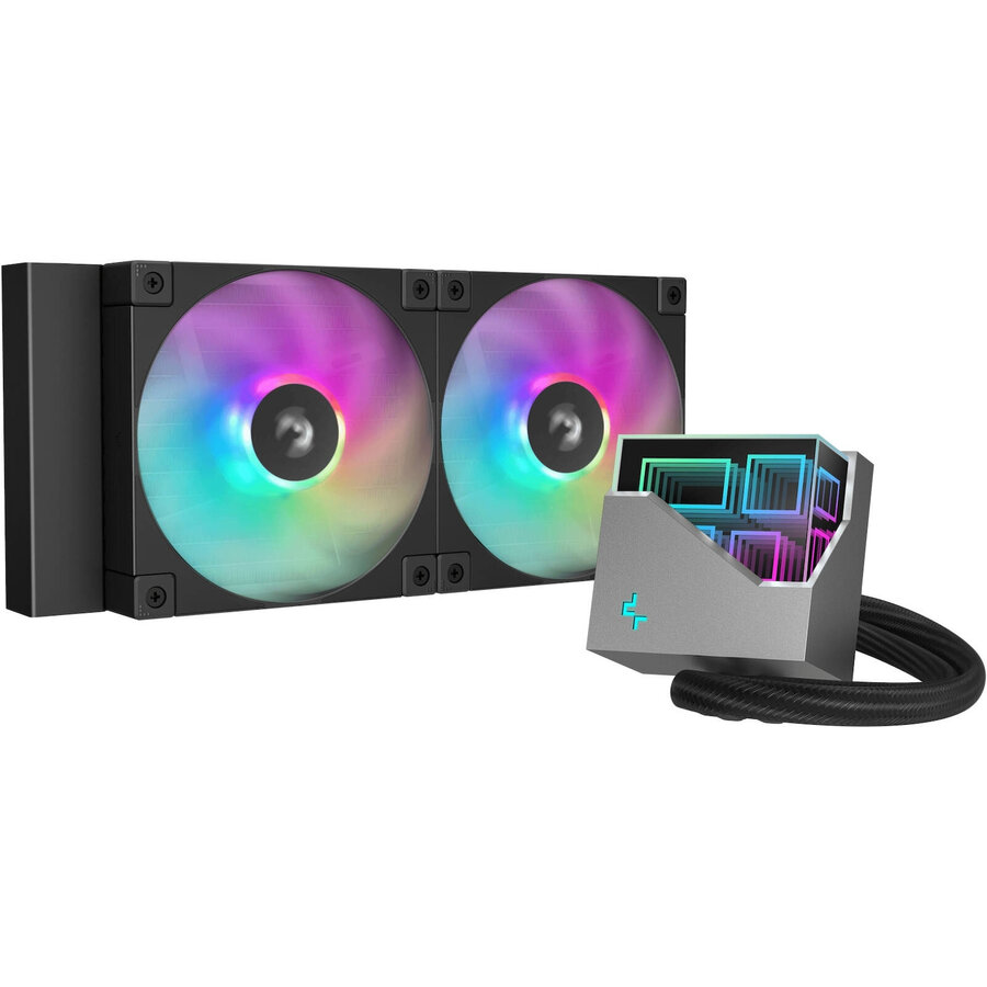 Cooler LT 240ARGB Skt. Intel Si AMD Racire Cu Lichid 2 x 120Mm 600 - 2400 RPM Iluminare RGB Negru