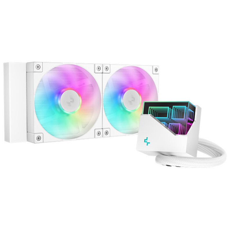 Cooler LT 240ARGB Skt. Intel Si AMD Racire Cu Lichid 2 x 120Mm 600 - 2400 RPM Iluminare RGB Alb