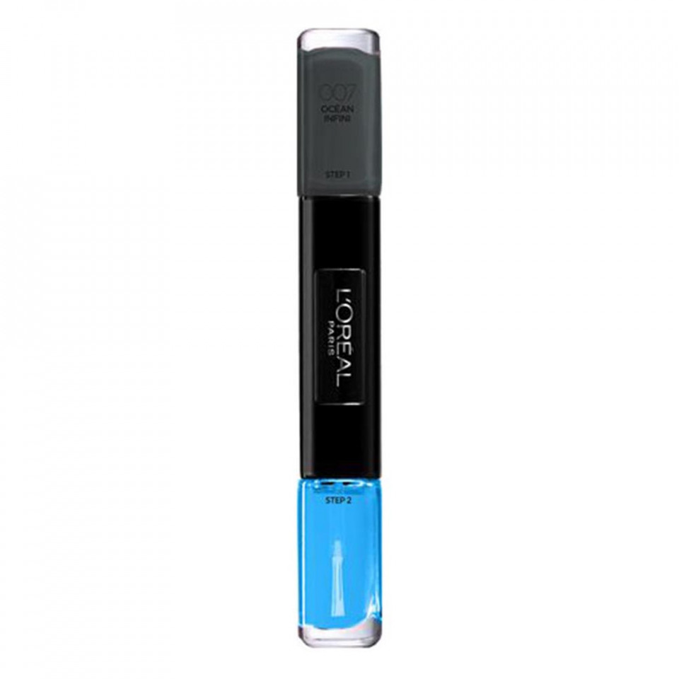Lac de unghii L'Oreal Infallible Gel Nail Polish, 2x5ml (Concentratie: Lac de unghii, Culoare produse: 007 Ocean Infinit)