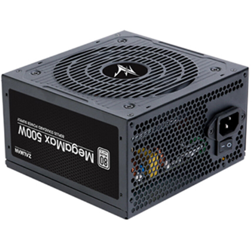 Sursa PC MegaMax ZM500-TXII 500W Certificare 80Plus Standard Ventilator 120MM Negru