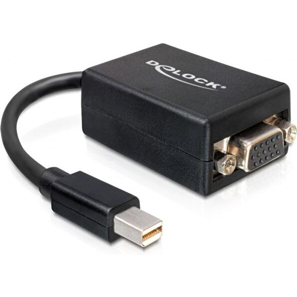 Adaptor mini Displayport la VGA 15 pini T-M negru, Delock
