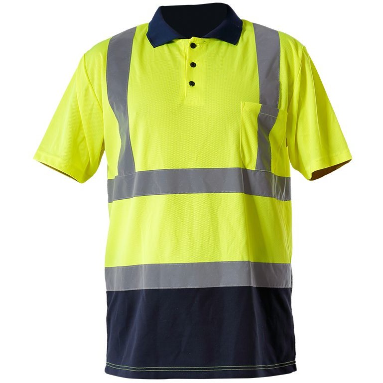 Tricou reflectorizant tip polo / galben - 2xl