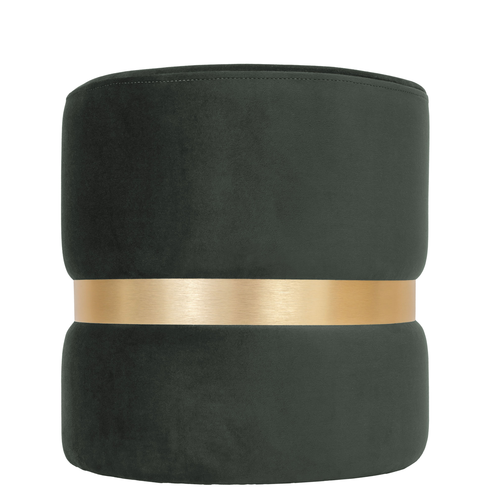 Taburet Ring, inel auriu, stofa gri petrol H49, rotund, 38 x 38 x 40 cm