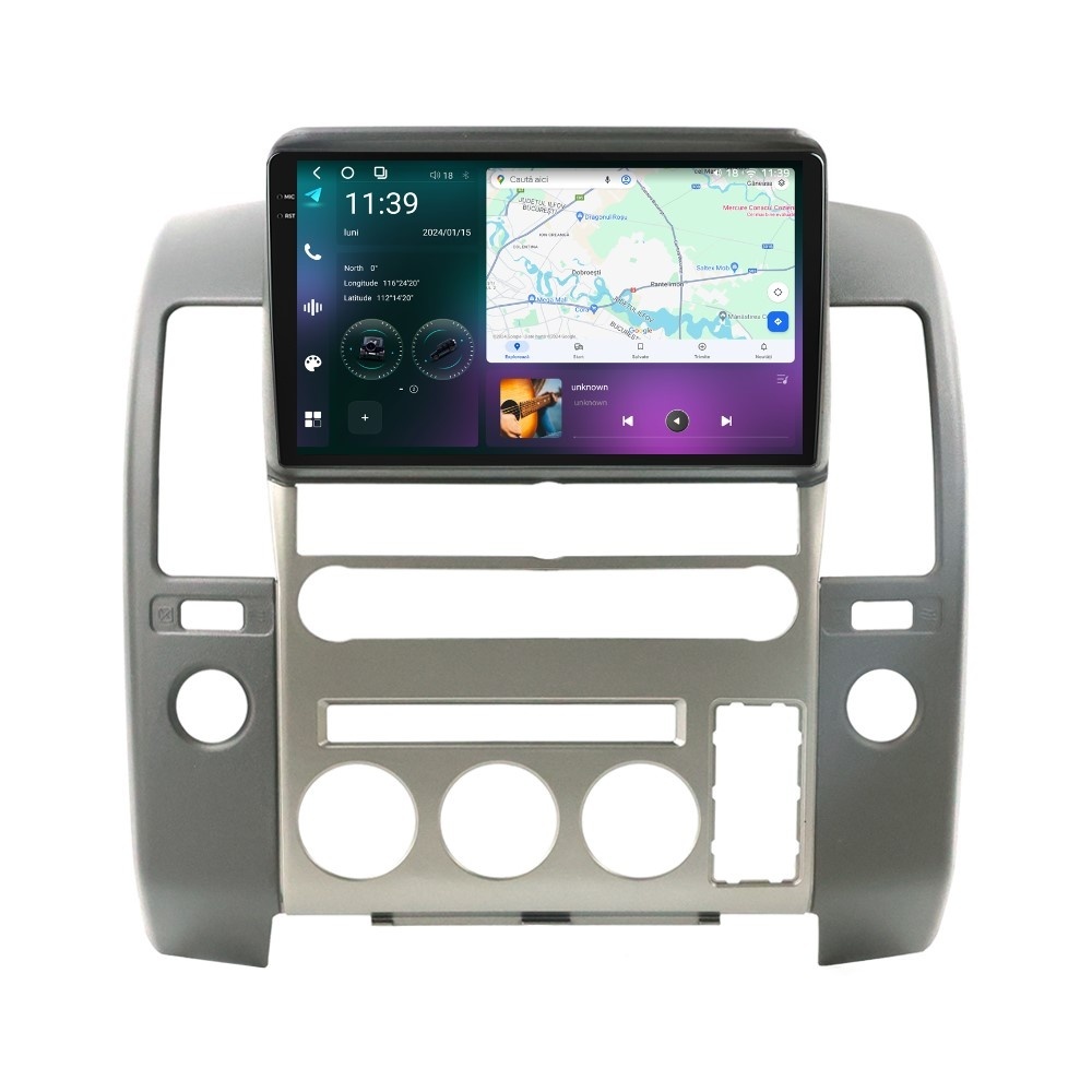 Navigatie dedicata cu Android Nissan Navara D40 2004 - 2010 cu navigatie originala, 12GB RAM, Radio GPS Dual Zone, Display 2K QLED 9.5" Touchscreen, Internet Wi-Fi si slot SIM 4G, Bluetooth, MirrorLink, USB