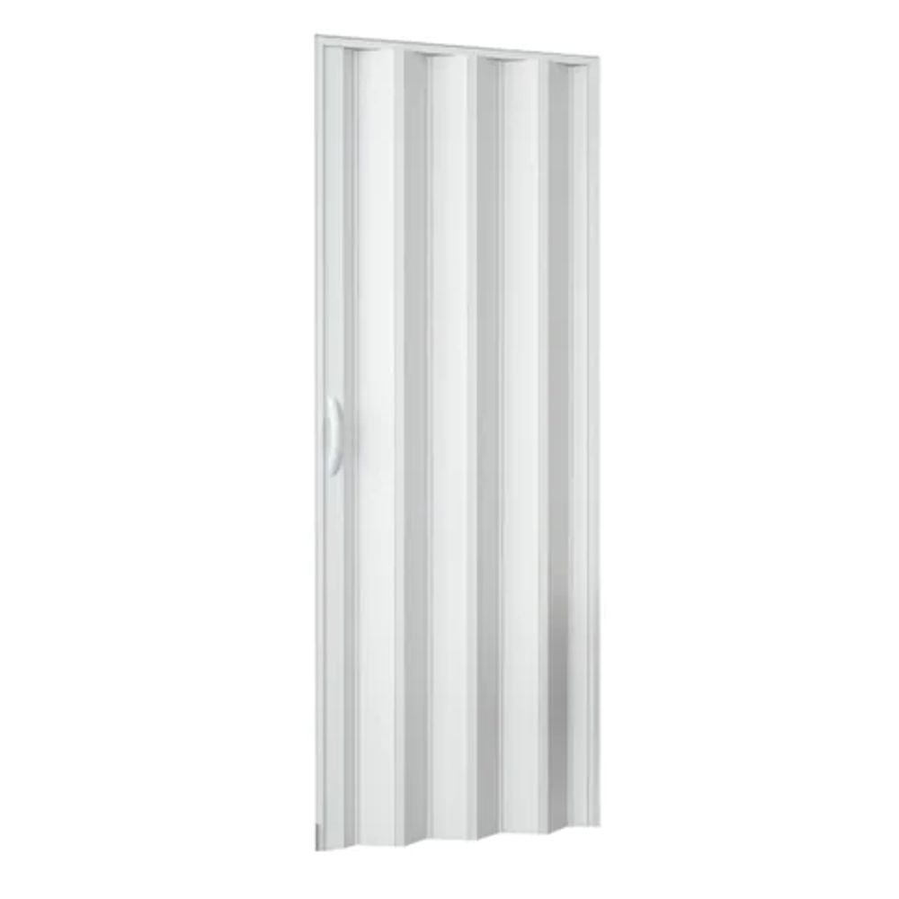 Usa plianta din PVC Accordion, decor uni, alb, 203 x 82 cm