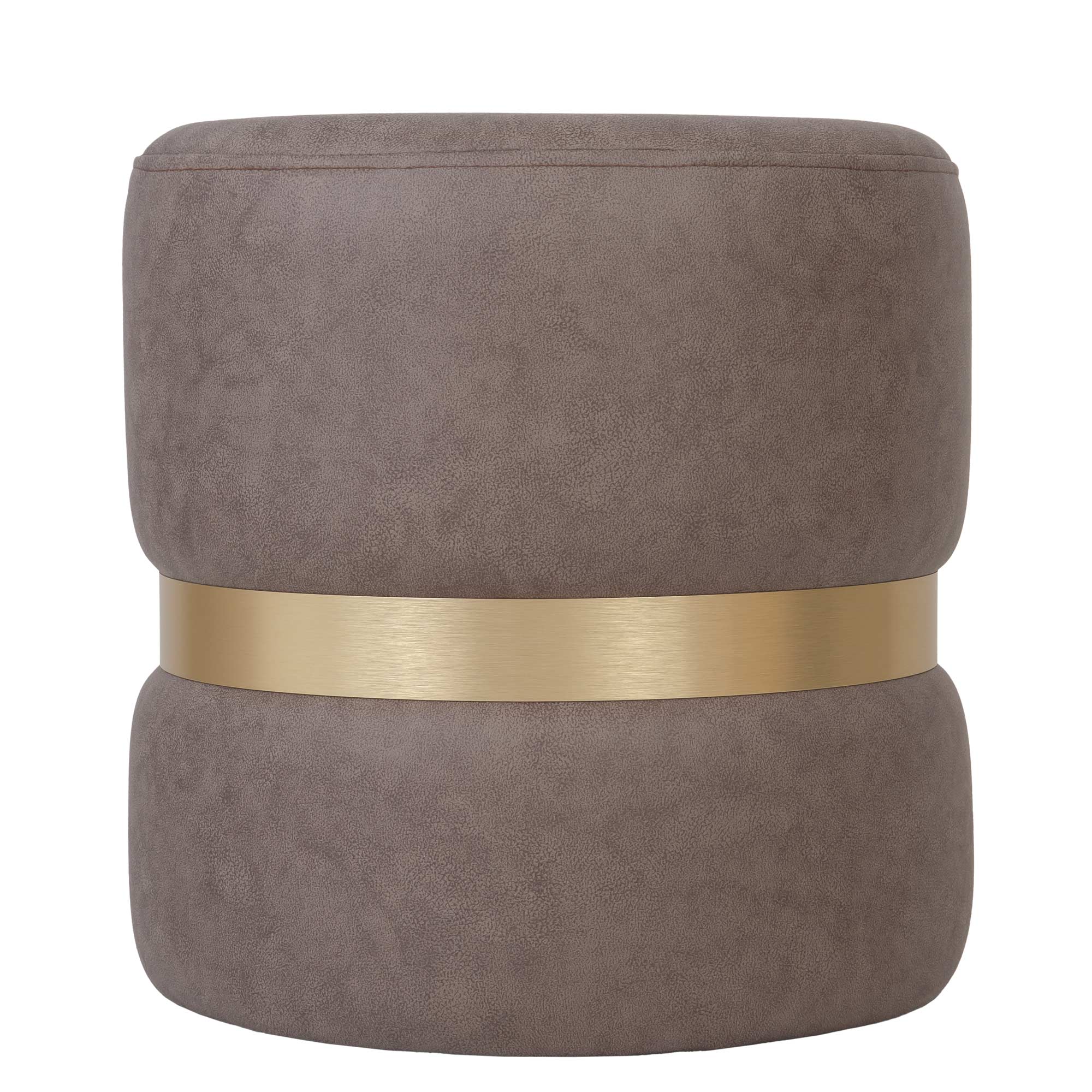 Taburet Ring, inel auriu, stofa bej M610, rotund, 38 x 38 x 40 cm