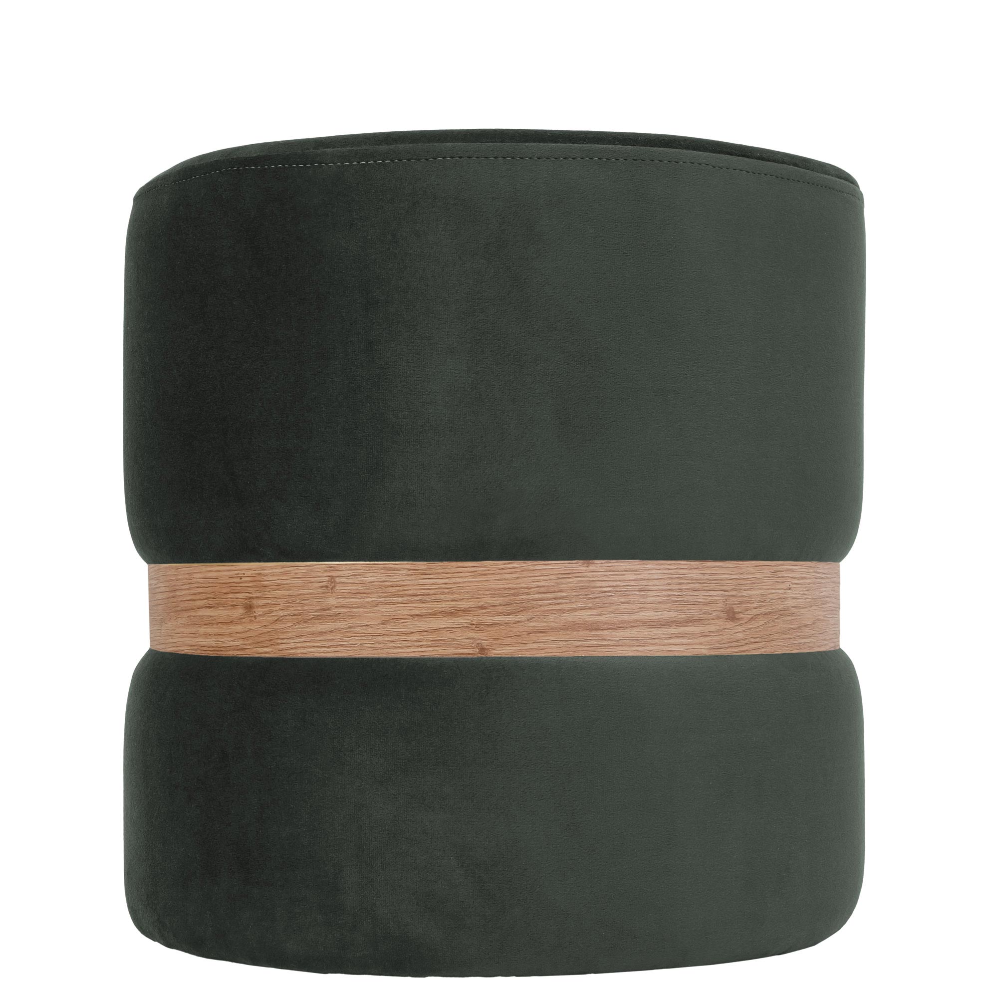 Taburet Ring, inel stejar, stofa gri petrol H49, rotund, 38 x 38 x 40 cm