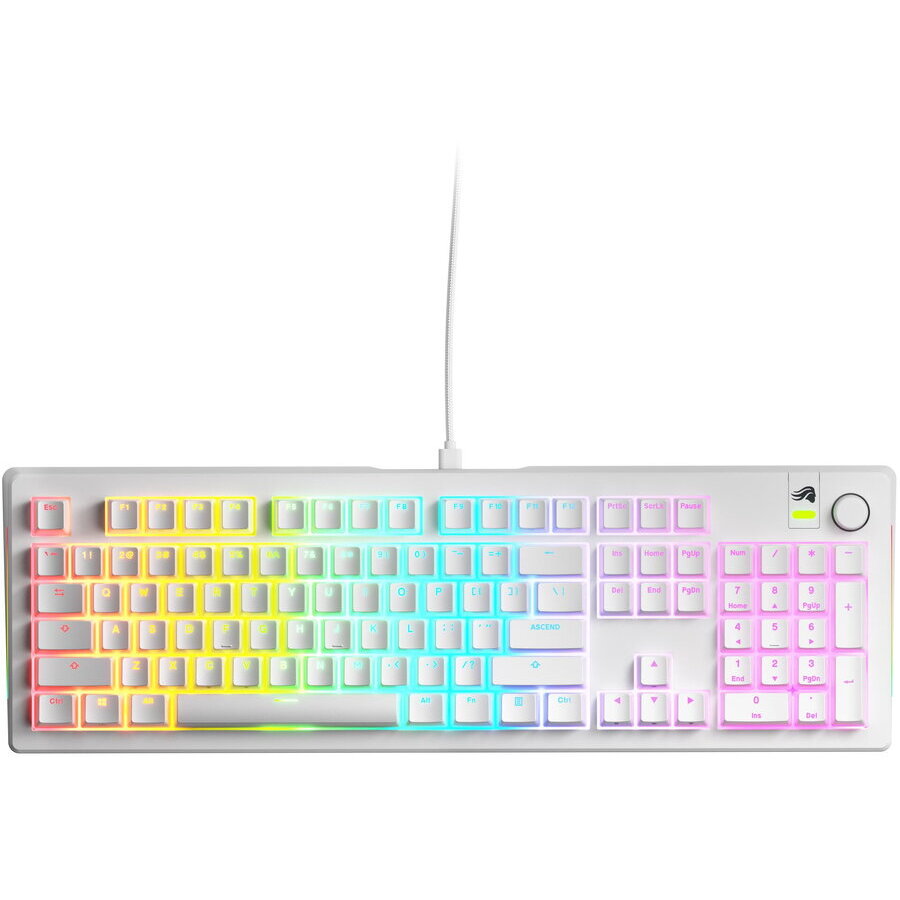 Tastatura Mecanica GMMK 3 100% Prebuilt USB-C Fox Switches US Layout 104x Taste Alb