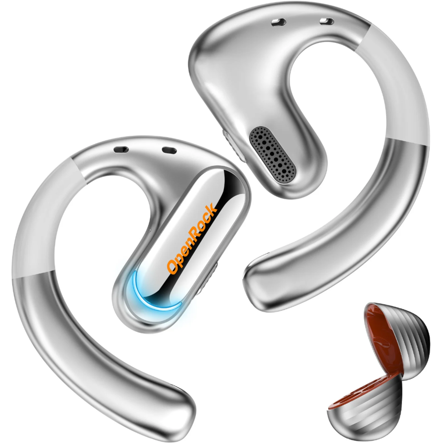 Casti Wireless Tip Butoni TWS Bluetooth 5.2 Argintiu