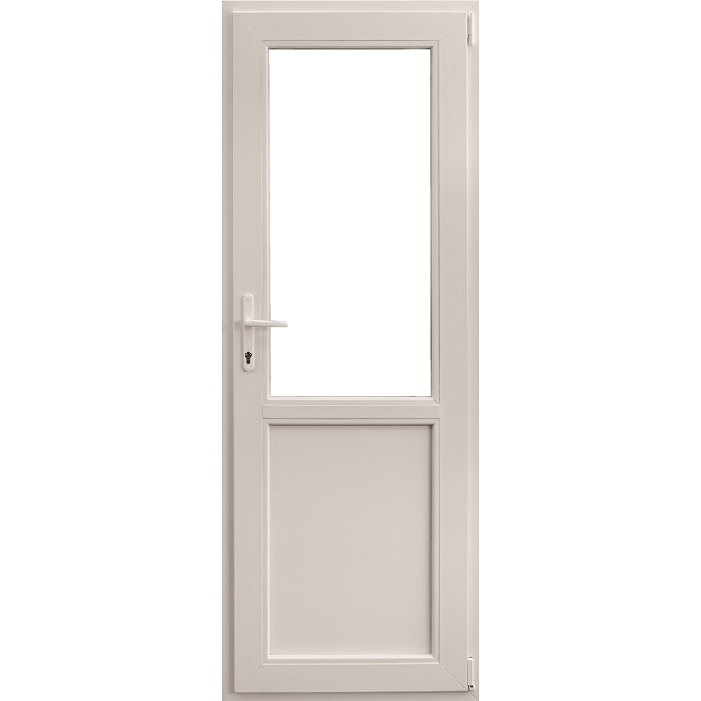 Usa PVC tehnica, alb, 5 camere, 96 x 204 cm, dreapta