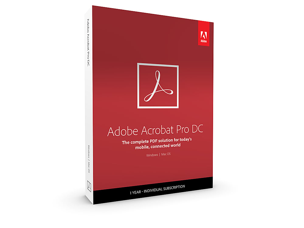Licenta Adobe Acrobat Pro DC, 1 An, 1 User, 2 dispozitive, PC Mac, All languages