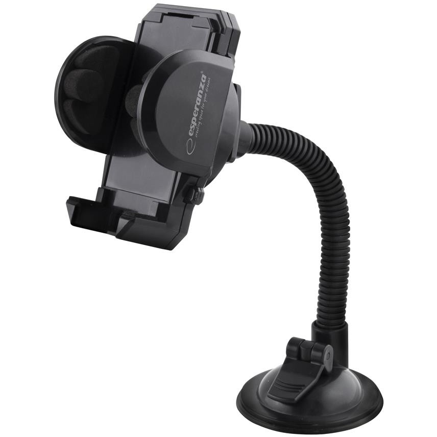 Suport auto telefon  EMH105, ventuza, parbriz, negru