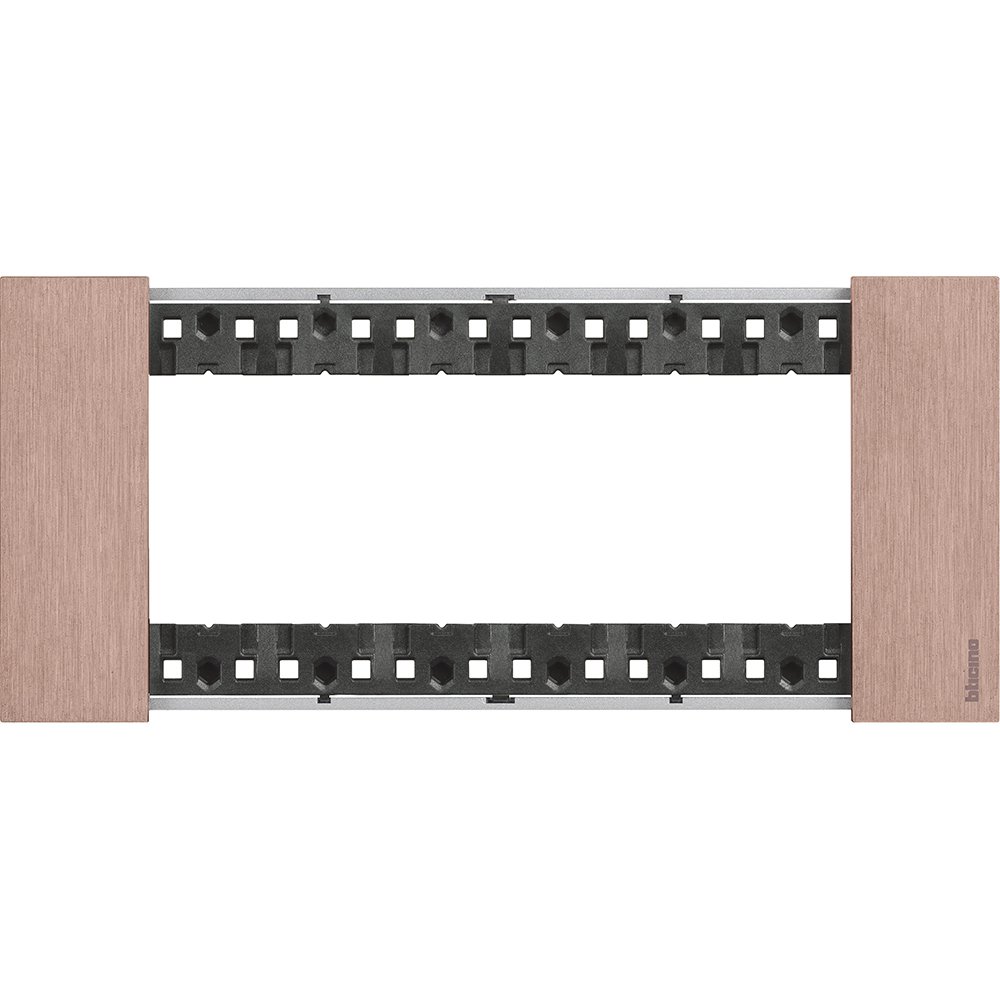 Rama ornament 6 module Bticino Living Now KA4806ZM, cupru