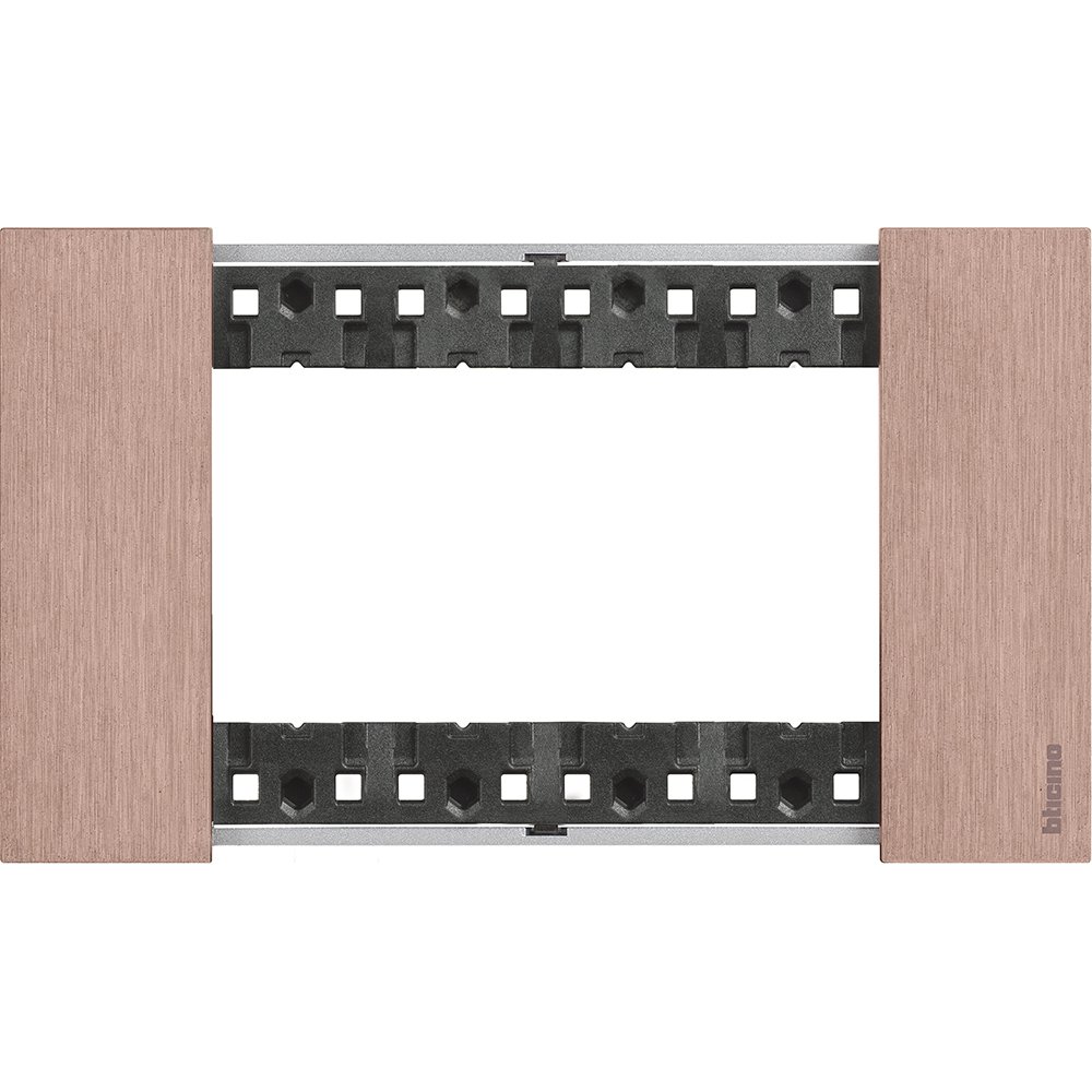 Rama ornament 4 module Bticino Living Now KA4804ZM, cupru
