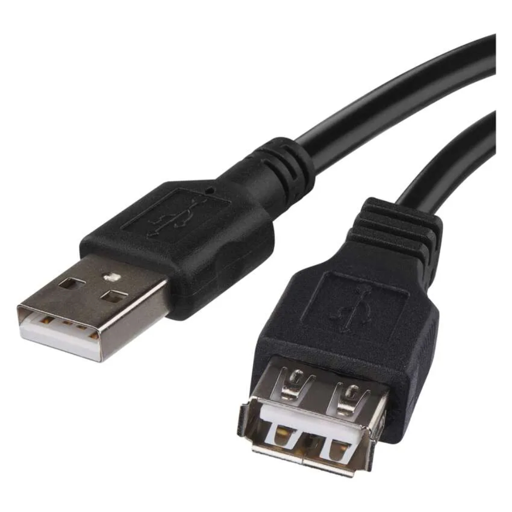 Cablu alimentare/transfer date USB 2.0 Emos, tata A - mama A, 2 m