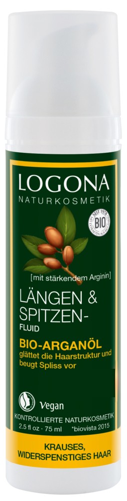 Fluid pentru ingrijirea firului de par cu ulei de argan, 75ml Logona