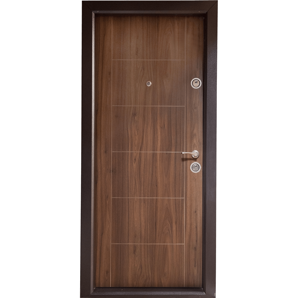 Usa metalica intrare Arta Door 304, cu fete din MDF laminat, 880 x 2010 mm, deschidere stanga, culoare nuc