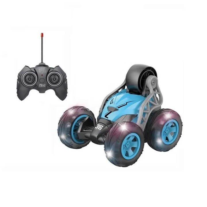 Masina RC Stunt cu Rotire 360° - Luminite, Sunete si Telecomanda Wireless