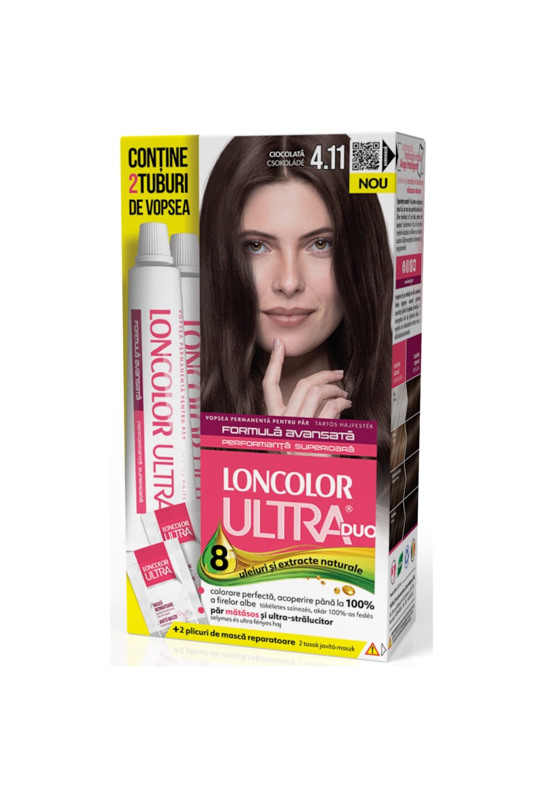 Vopsea de par permanenta  Ultra Max  - 200 ml - 4.11