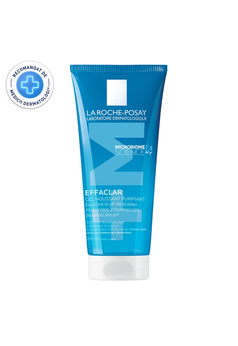 Gel spumant de curatare purifiant  Effaclar +M pentru piele grasa cu tendinta acneica - anti-imprefectiuni - 200 ml
