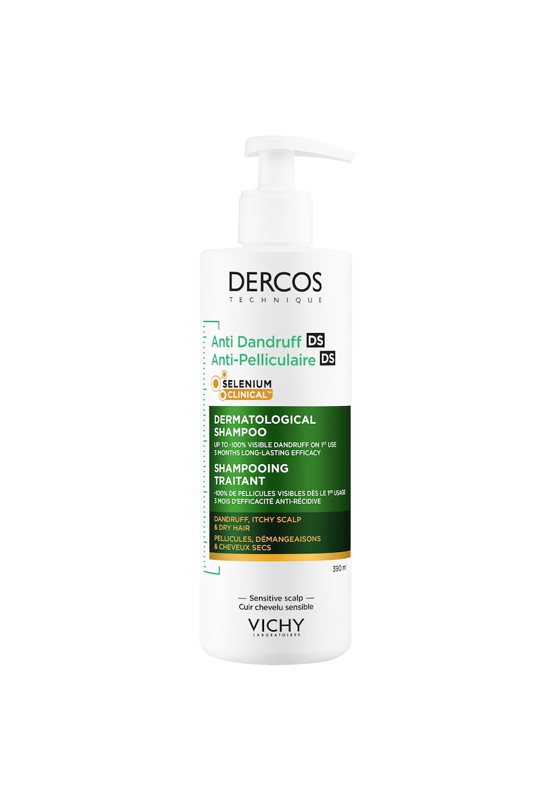Sampon anti-matreata  Dercos par uscat - 390 ml