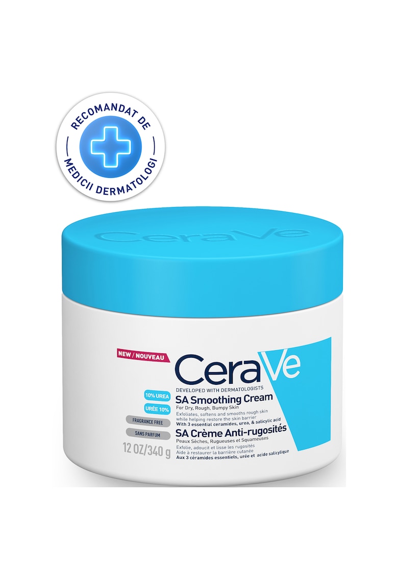Crema hidratanta si exfolianta pentru corp  SA pentru pielea uscata - aspra - cu rugozitati - 340 ml