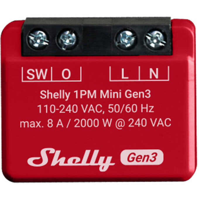 Senzori 1PM Mini Gen3, 8A, Rosu