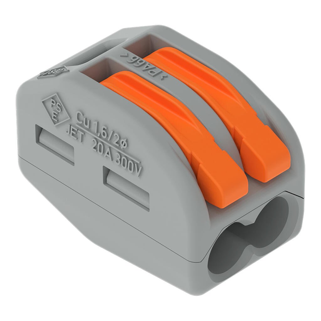 Conector imbinare cu parghii Wago 221-412, 30 A, 2 x 4 mmp, 50 bucati/set