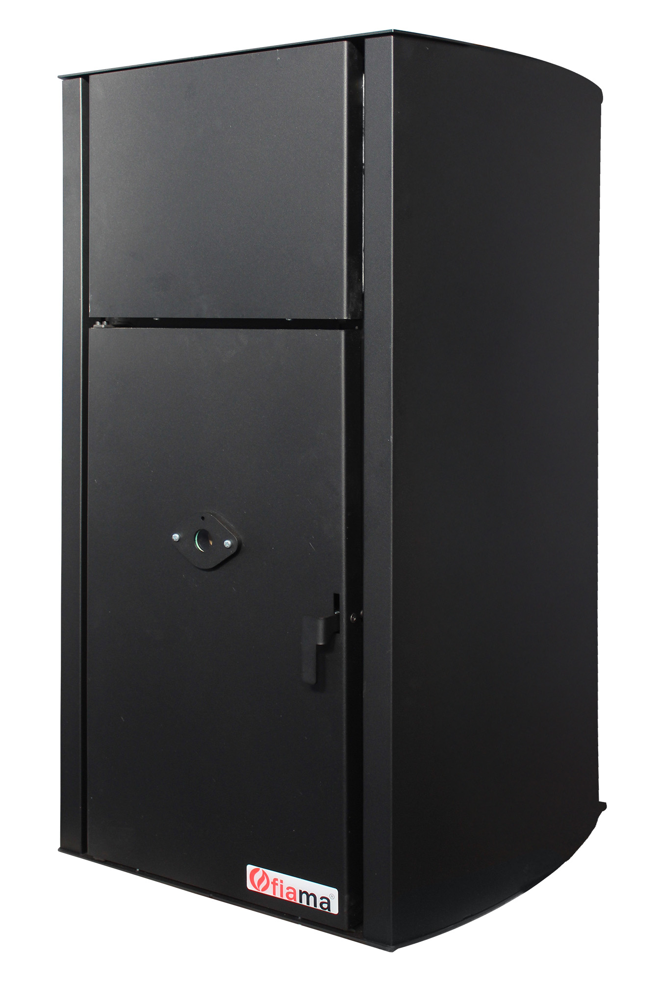 Centrala pe peleti Fornello Fiama Confort B 25 kw complet echipata pentru incalzire pompa vas expansiune automatizare buncar peleti 25 kg  tiraj fortat culoare Black aprindere automata pana la 160 mp
