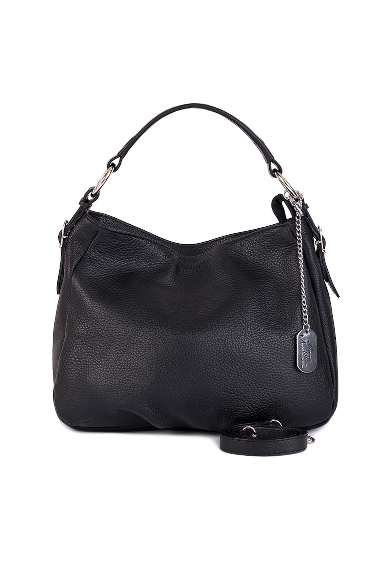 Geanta crossbody de piele Noemi - Negru