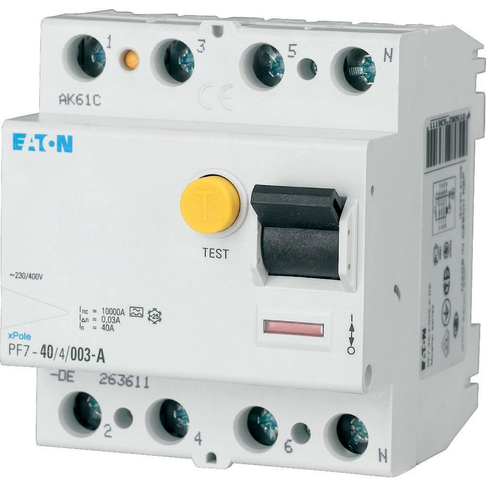 Intrerupator diferential RCCB 4P 40A / 300mA 10kA tip AC Eaton 263588