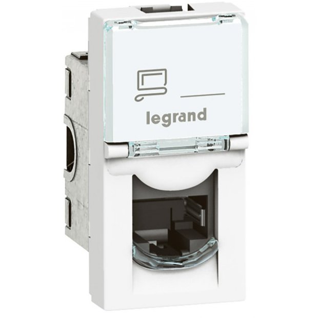 Priza RJ45 STP Cat6A 1M Legrand Mosaic 076573