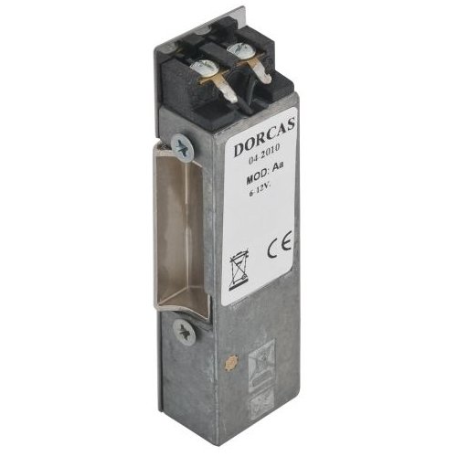 Yala electromagnetica incastrabila DORCAS-Aa acoperita, reversibila, memorie mecanica interna, 8-12V