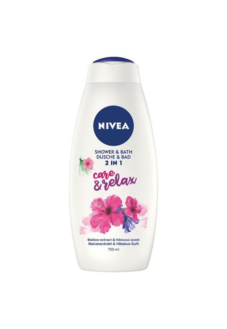 Spuma de baie & Gel de dus 2 in 1  750 ml - Hibiscus