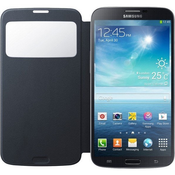 Husa Samsung S-View EF-CI920BBEGWW pentru Galaxy Mega i9205, culoare negru