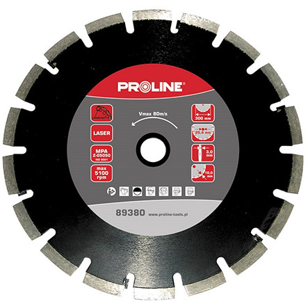 DISC DIAMANTAT SEGMENTAT LASER DE ASFALT 350MM / 25.4MM