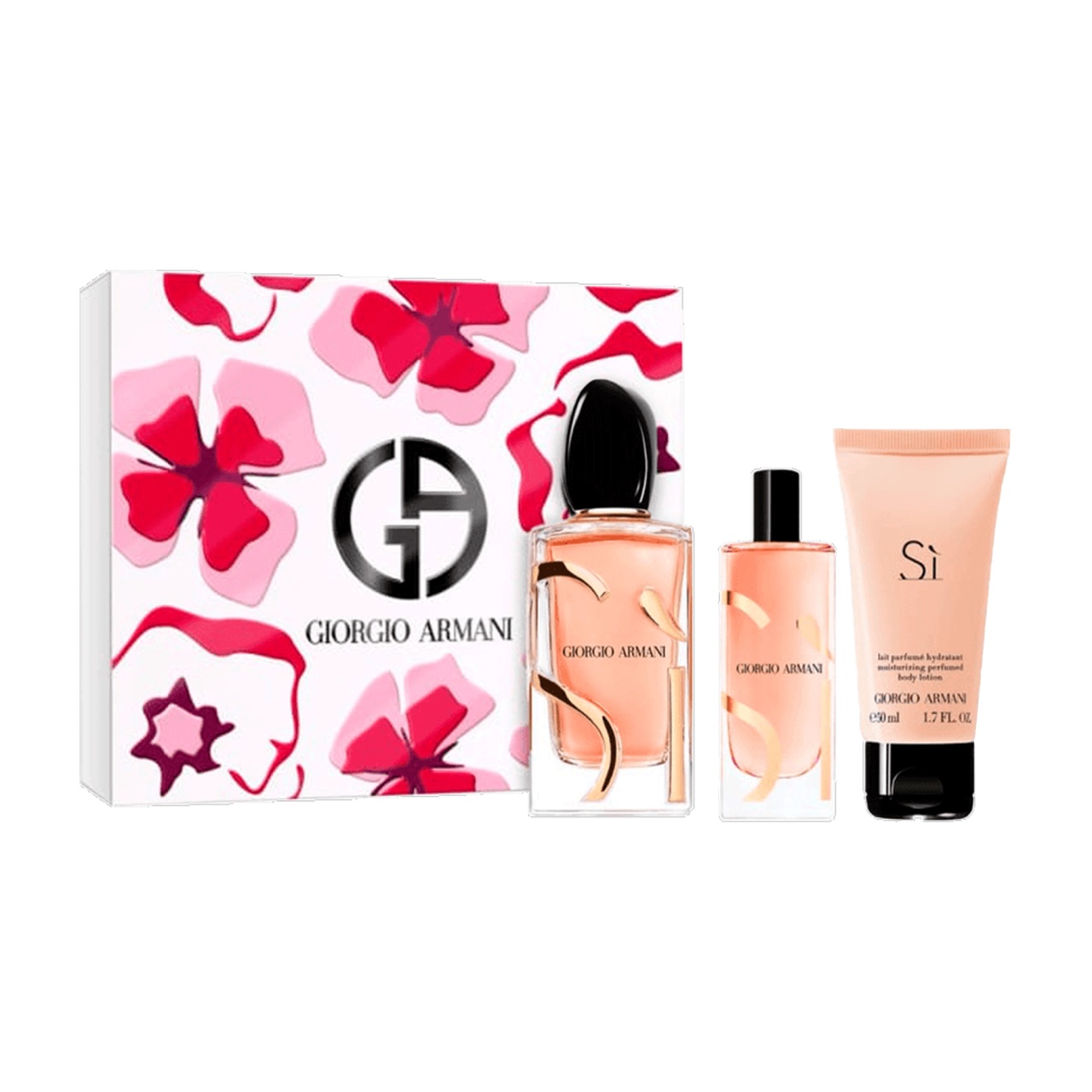 Set cadou Si Intense Giorgio Armani, Femei, Apa de Parfum, 100 ml + Lotiune de corp, 50 ml + Apa de Parfum, 15 ml