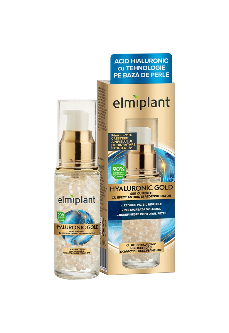 Ser anti-rid cu perle pentru fata -  Hyaluronic Gold - 30 ml