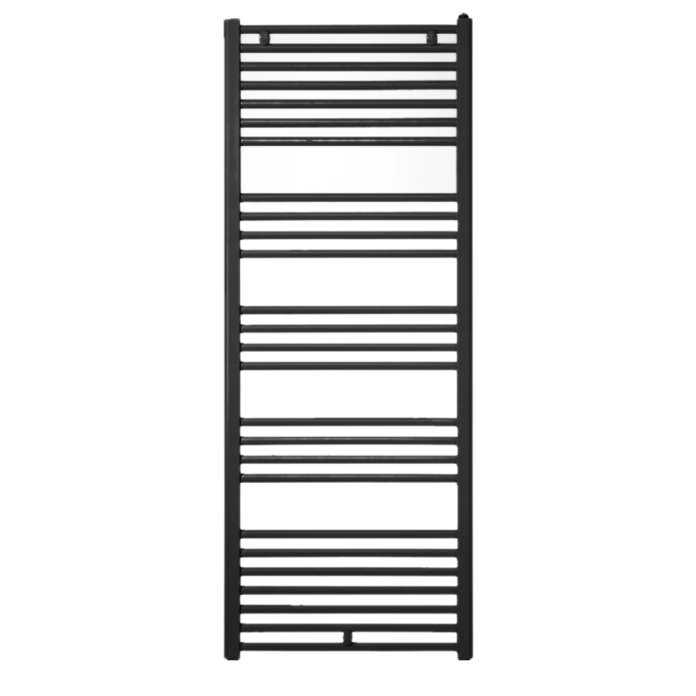 Calorifer baie Purmo Banga, portprosop, negru, otel, 60 x 153.7 cm, accesorii incluse