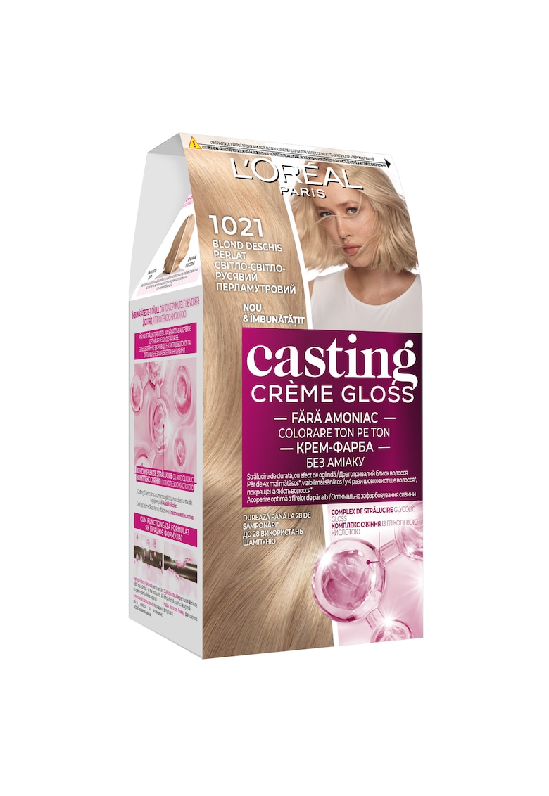 Vopsea de par semi-permanenta fara amoniac -  Casting Creme Gloss - 10.21