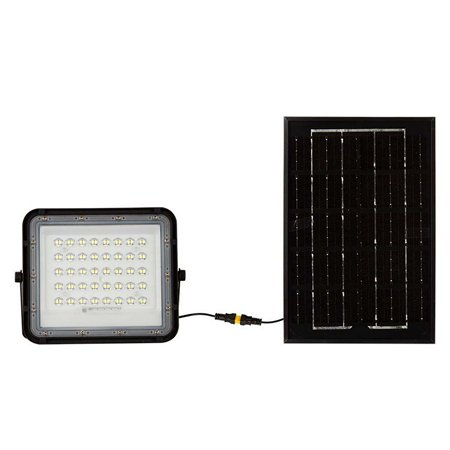 Reflector cu incarcare solara 6W 400LM 4000K - negru V-TAC SKU-7822